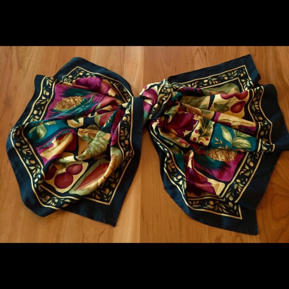 Jewel-Toned Silk Scarf